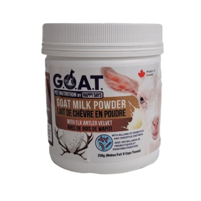 Poudre de Lait de Chvre avec Velours de Bois de Caribou pour Chiens 250g