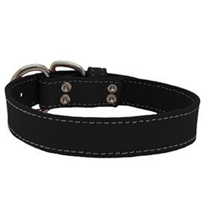 Collier en cuir simple - Latigo noir