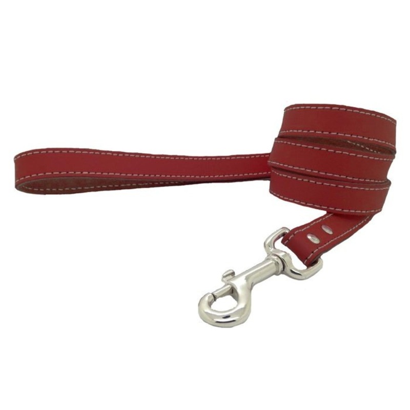 Laisse en cuir pour chiens - Arizona Latigo rouge
