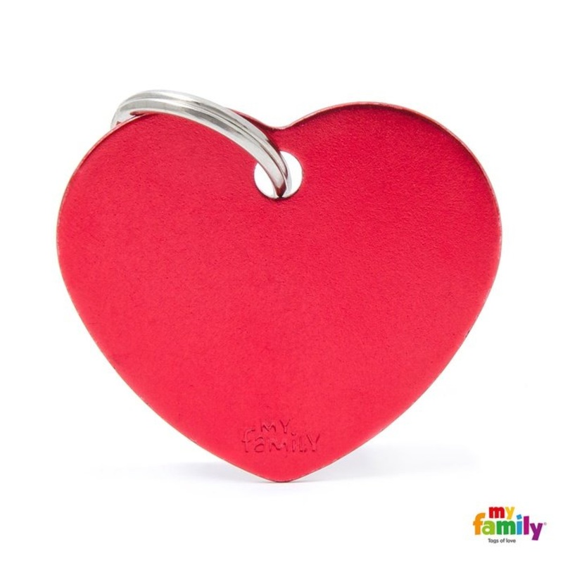 Mdaille pour chiens - Basic Coeur Grand Alu