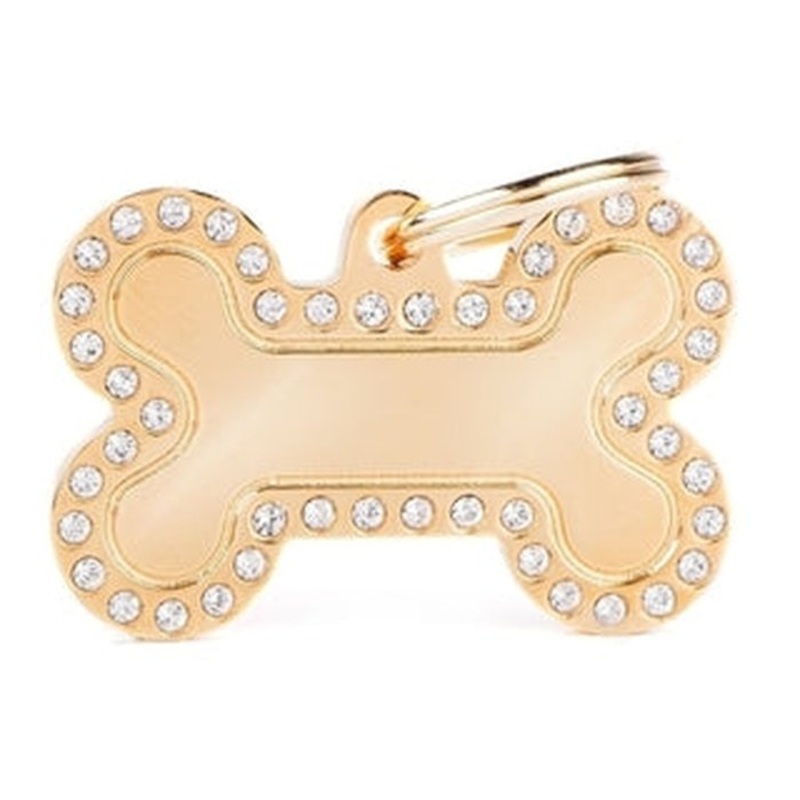 Mdaille pour chiens Big Bone Glam Gold