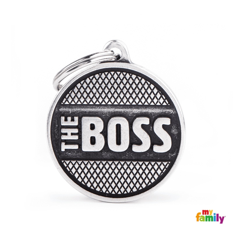 Mdaille pour chiens - Cercle Grand The Boss Losanges