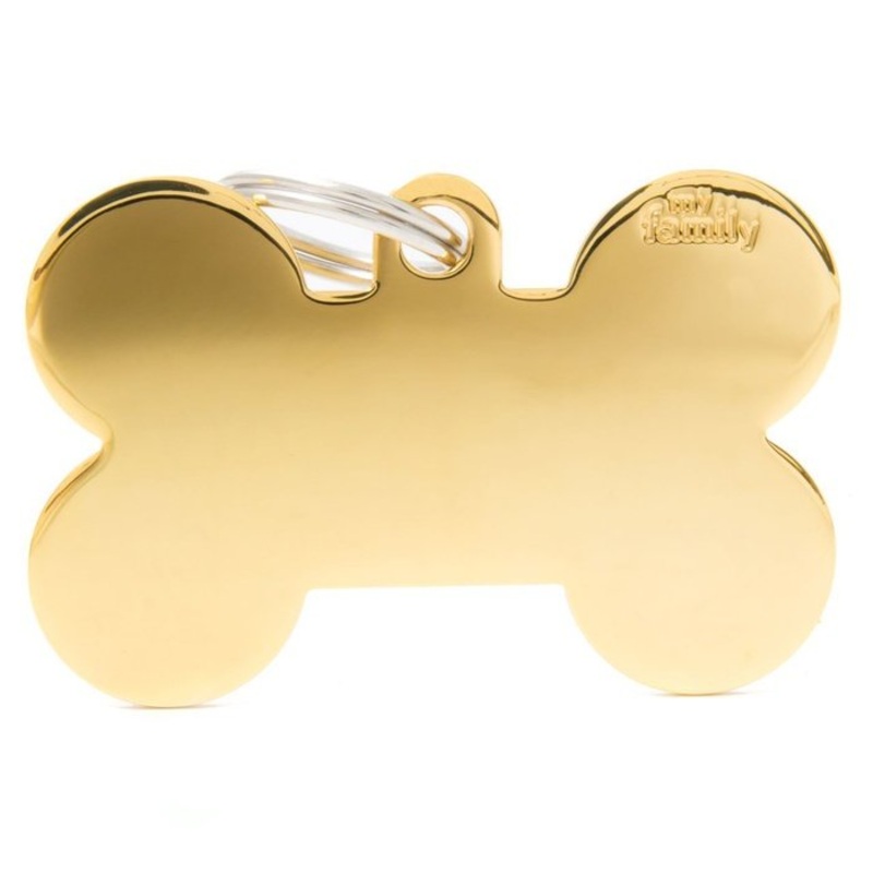 Mdaille pour chiens - Collection Basic Os XL Laiton Dor