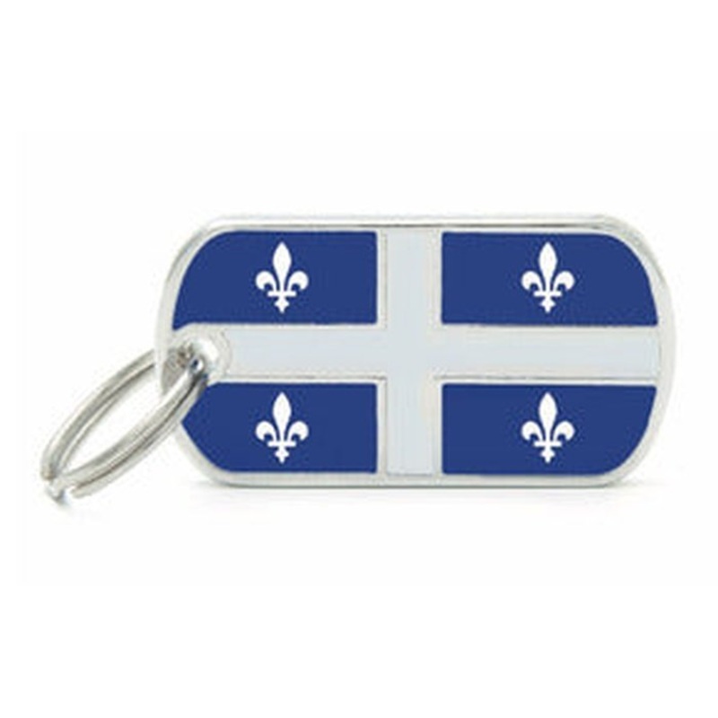 Mdaille pour chiens - Drapeau du Qubec