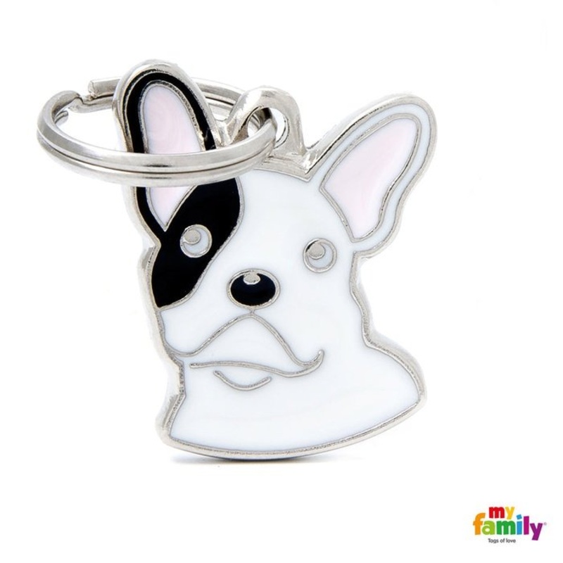 Mdaille pour chiens - Friends Bouledogue Franais blanc