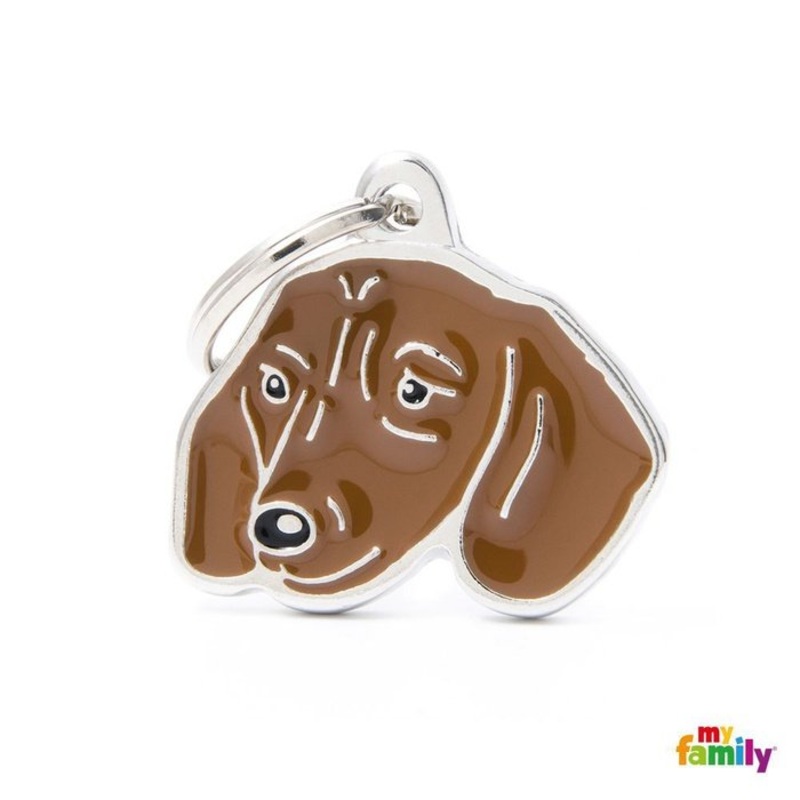 Mdaille pour chiens - Friends Teckel Brun