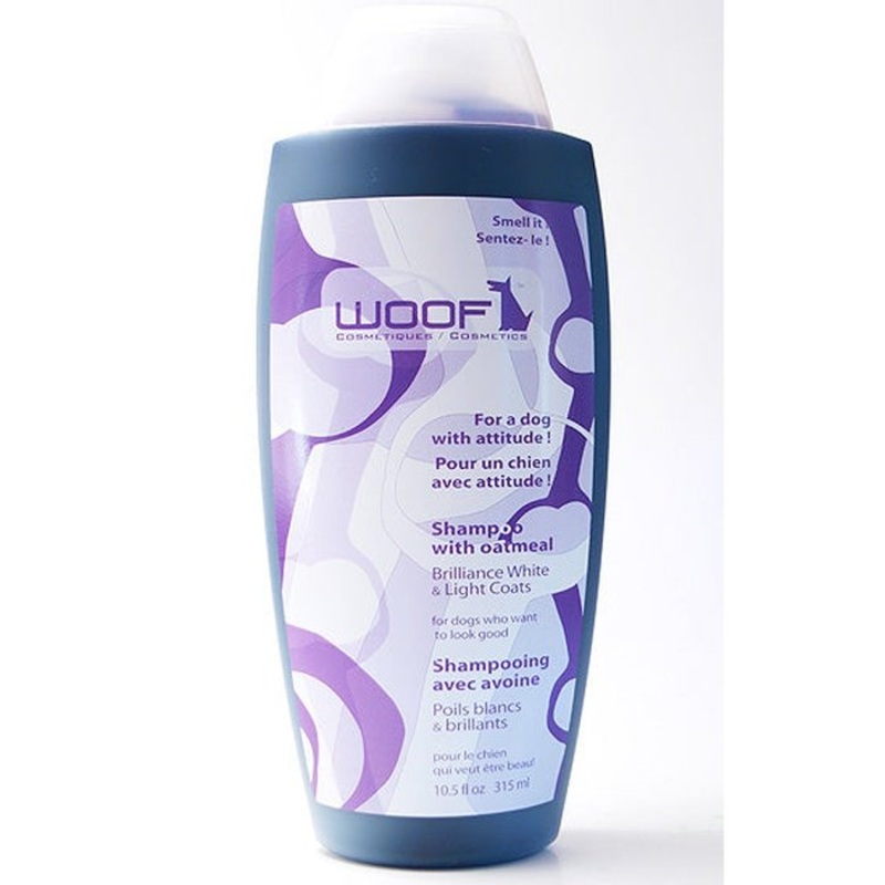 Shampoing pour chiens Woof Poils blancs et ples.