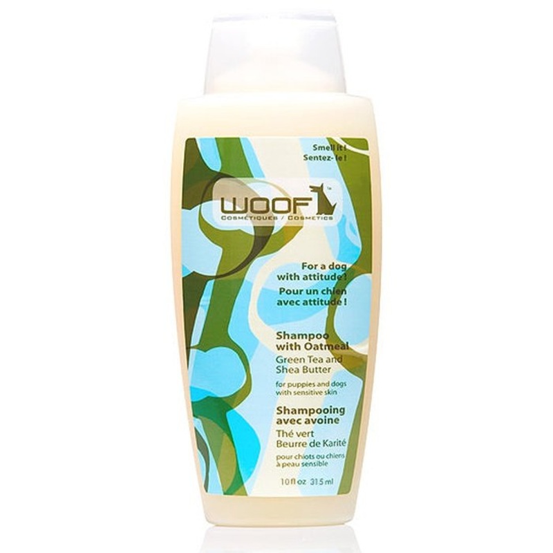 Shampoing pour chiens Woof Th vert et beurre de karit