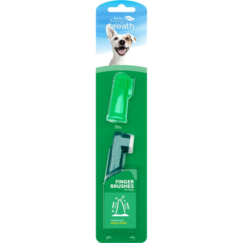 Brosse  dents sur doigt Fresh breath paq de 2