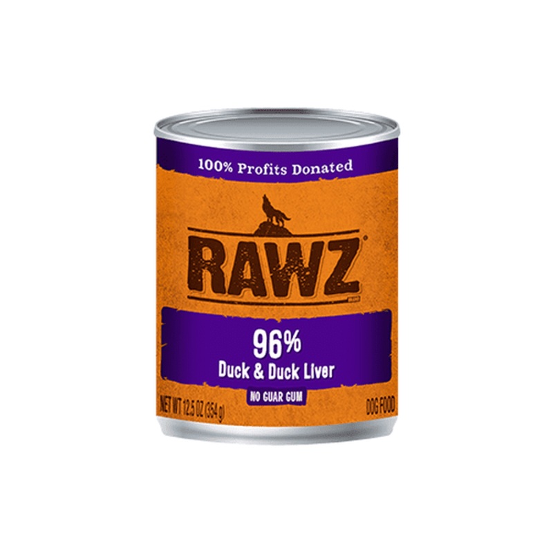 Nourriture humide Rawz 96% Canard et foie de canard