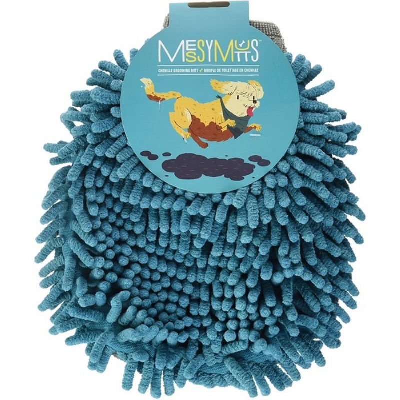 Gant de toilettage en microfibre chenille