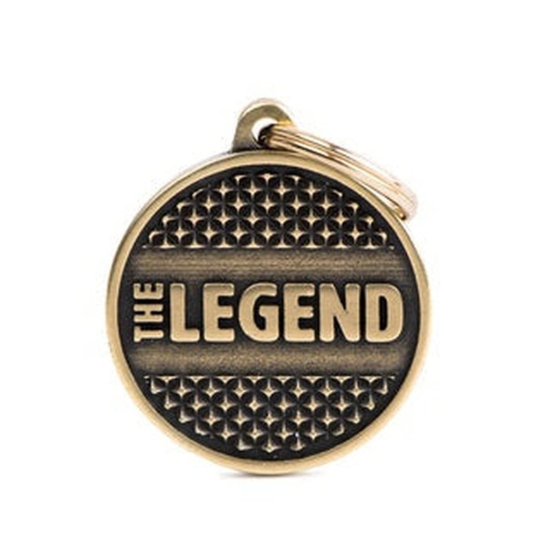 Mdaille pour chiens - Cercle Grand The Legend Brass