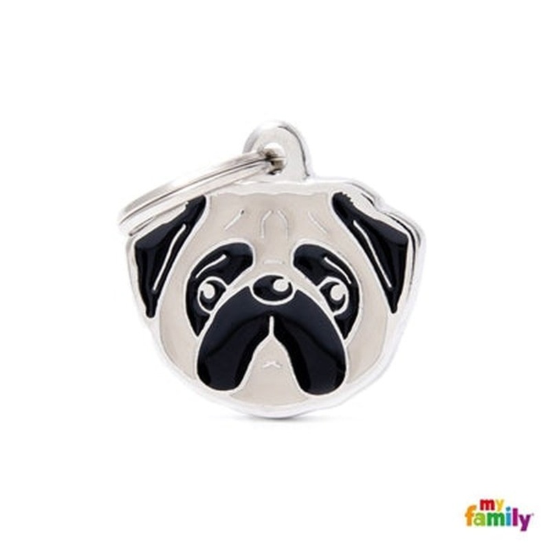 Mdaille pour chiens - Friends Carlin Pug Beige