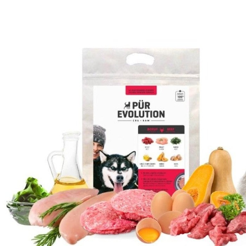 PR Evolution chiens adultes - BOEUF et POULET - Cru congel en magasin seulement