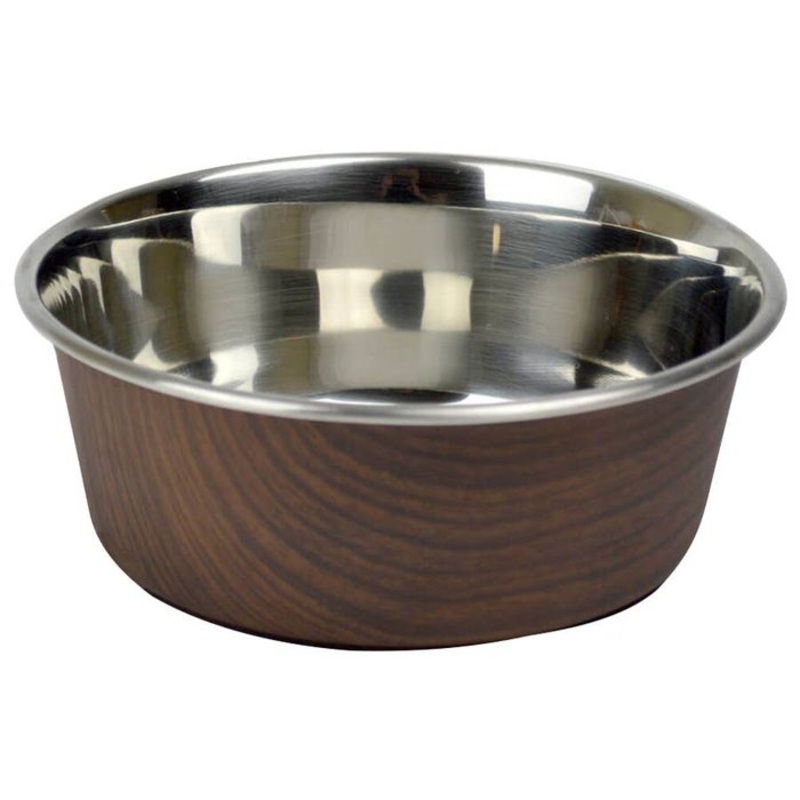 Bol en Acier Inoxydable Imitation de Bois