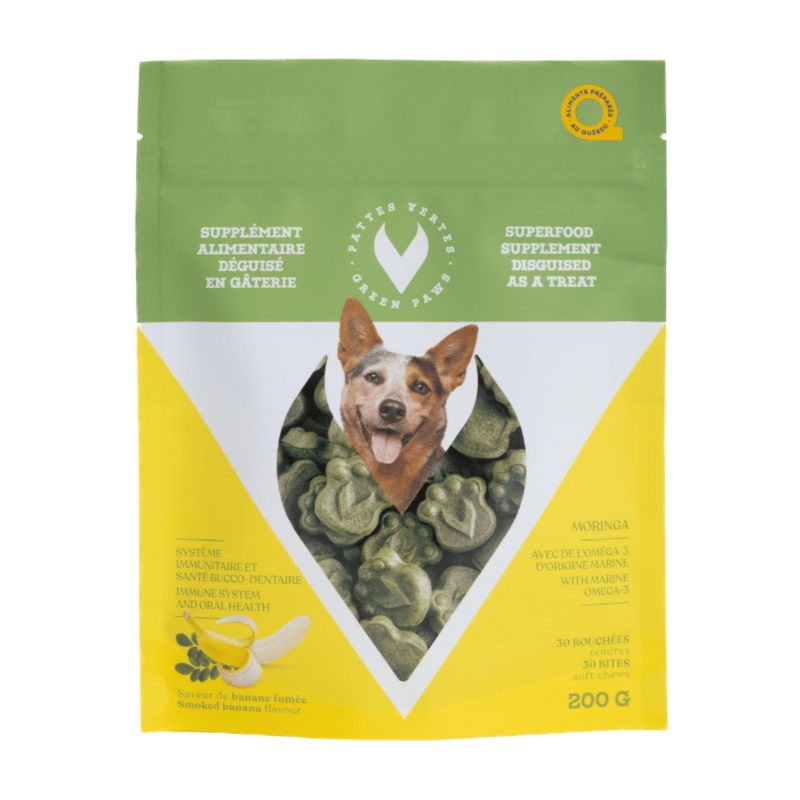 Bouches fonctionnelles pour chien - Moringa Pattes Vertes Omga 3