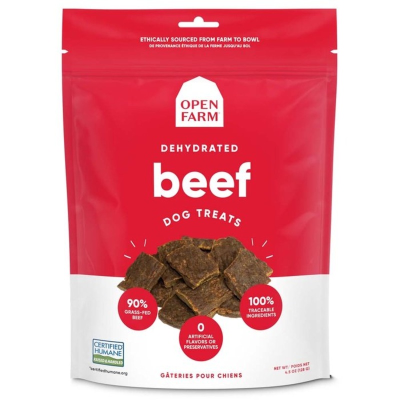 Gteries pour chiens Open Farm Boeuf dshydrates