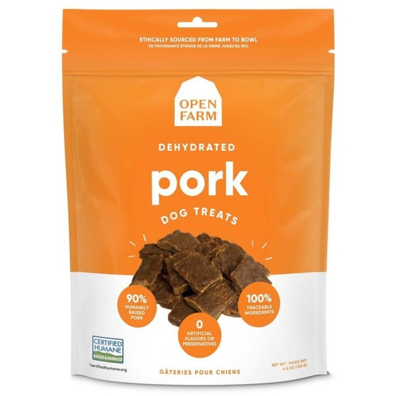 Gteries pour chiens Open Farm Porc dshydrates
