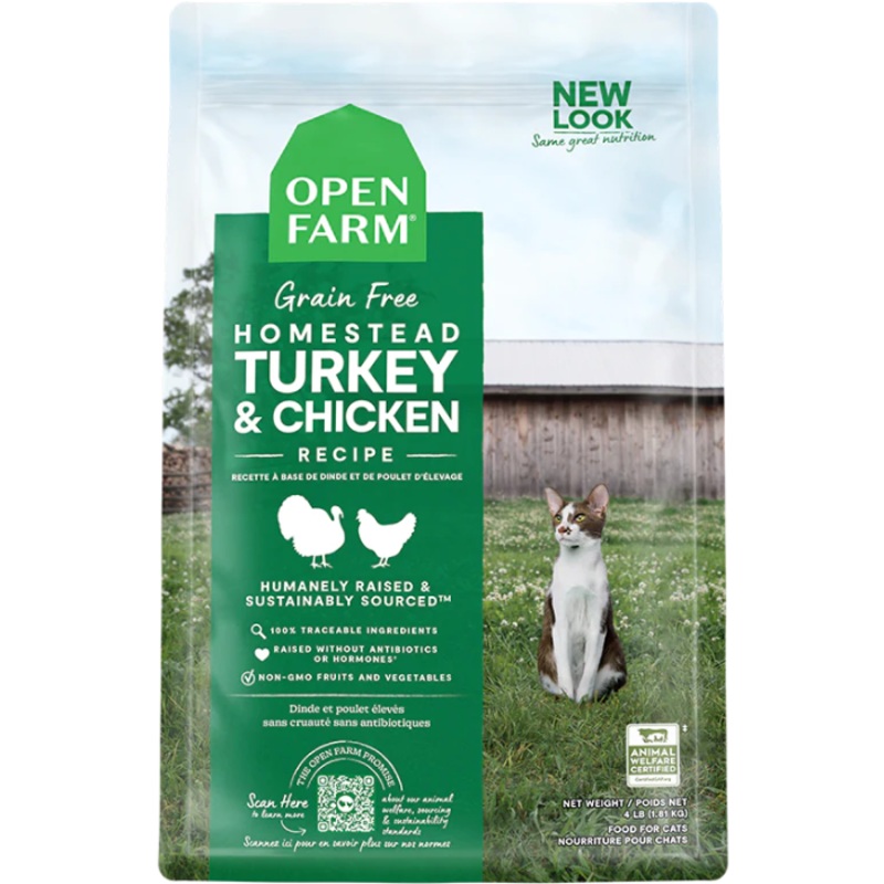 Nourriture Pour Chat Open Farm Homestead Dinde & Poulet sans grains