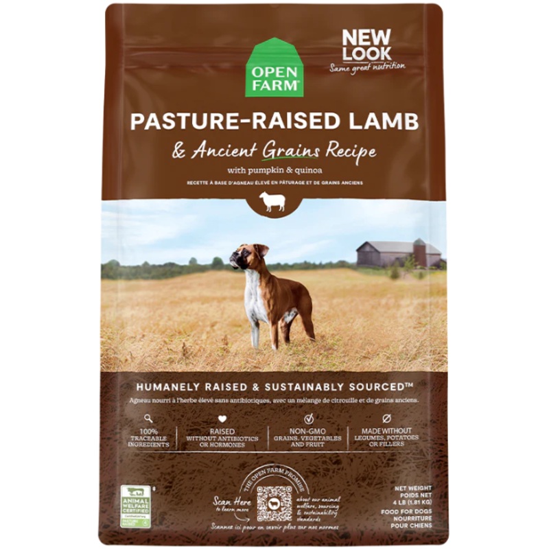 Nourriture pour chien Open Farm Agneau avec grains anciens