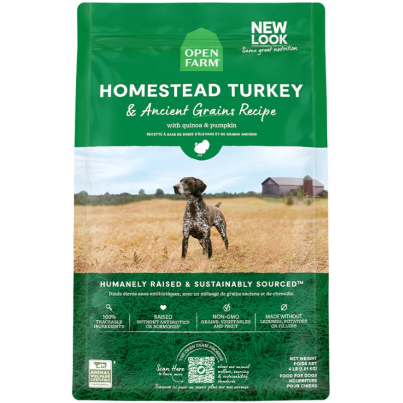 Nourriture pour chien Open Farm Dinde avec grains anciens