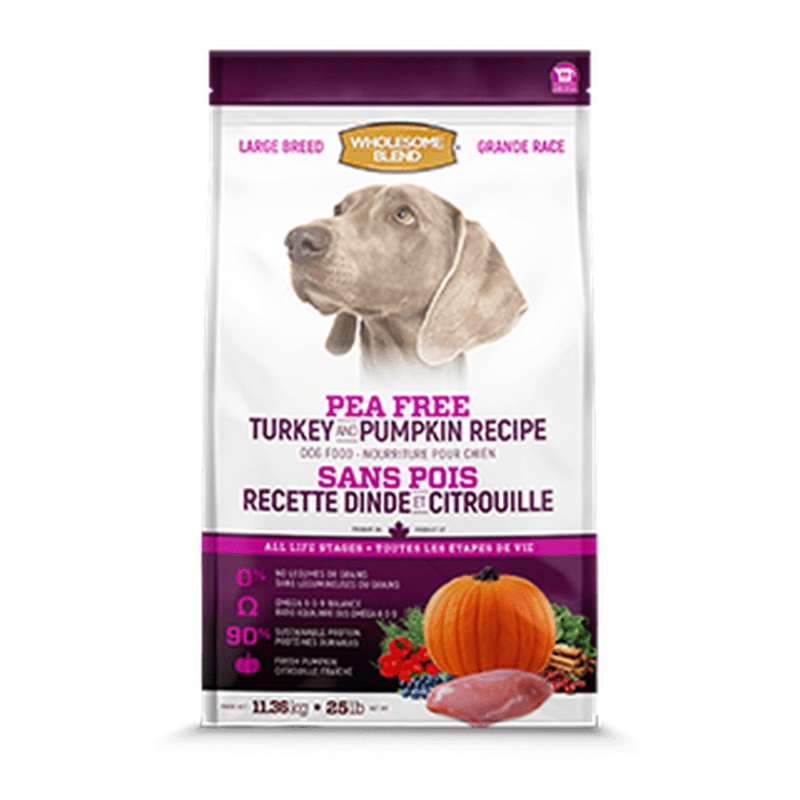 Nourriture pour chien Wholesome Blend Sans Pois Dinde & Citrouille Grande Race