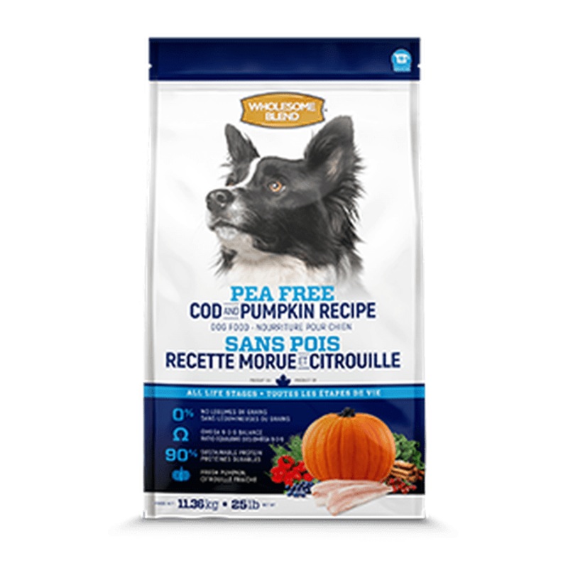 Nourriture pour chien Wholesome Blend Sans Pois Morue & Citrouille