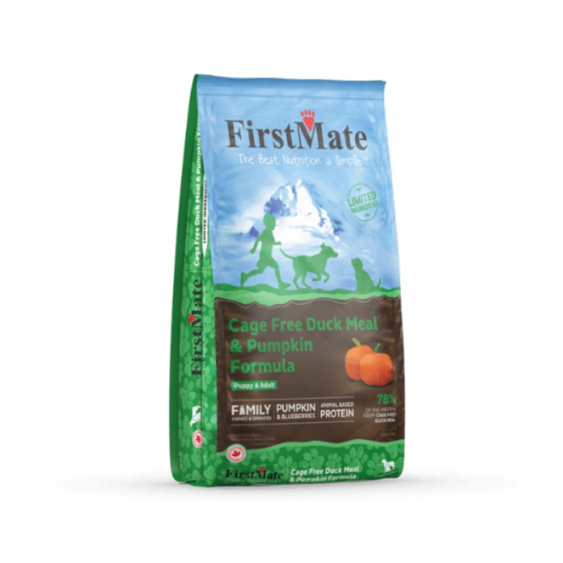 Nourriture pour chiens FirstMate au canard lev en libert et  la citrouille