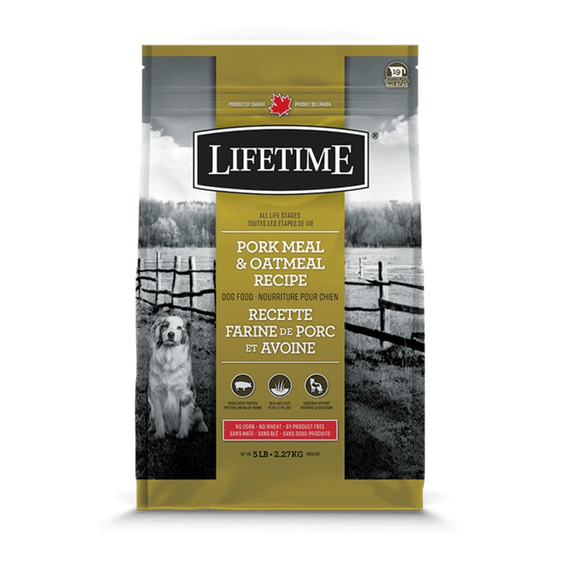 Nourriture pour chiens Lifetime Porc & Avoine