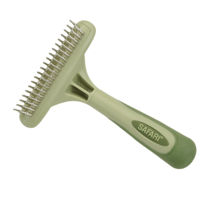 Rateau pour le sous-poils  double range de dents