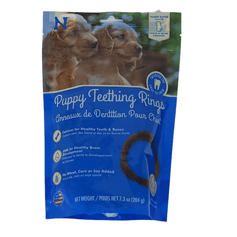 Anneaux de dentition pour chiot - saveur de beurre d'arachide 7.2oz