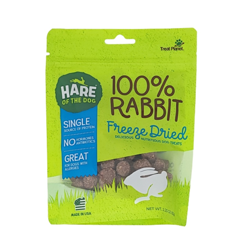 Gteries pour chiens 100% Lapin lyophilise 2.25oz