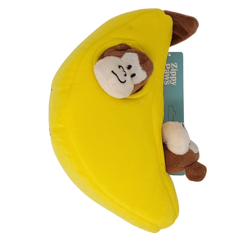 Jouet interactif pour chiens - singes dans la banane