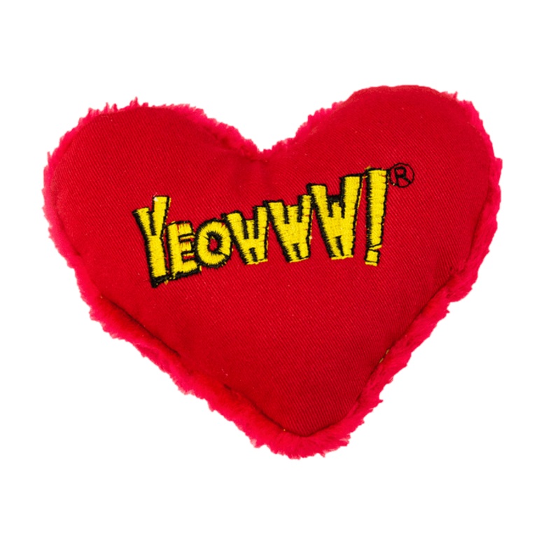 Jouet pour chats coeur avec herbe  chat
