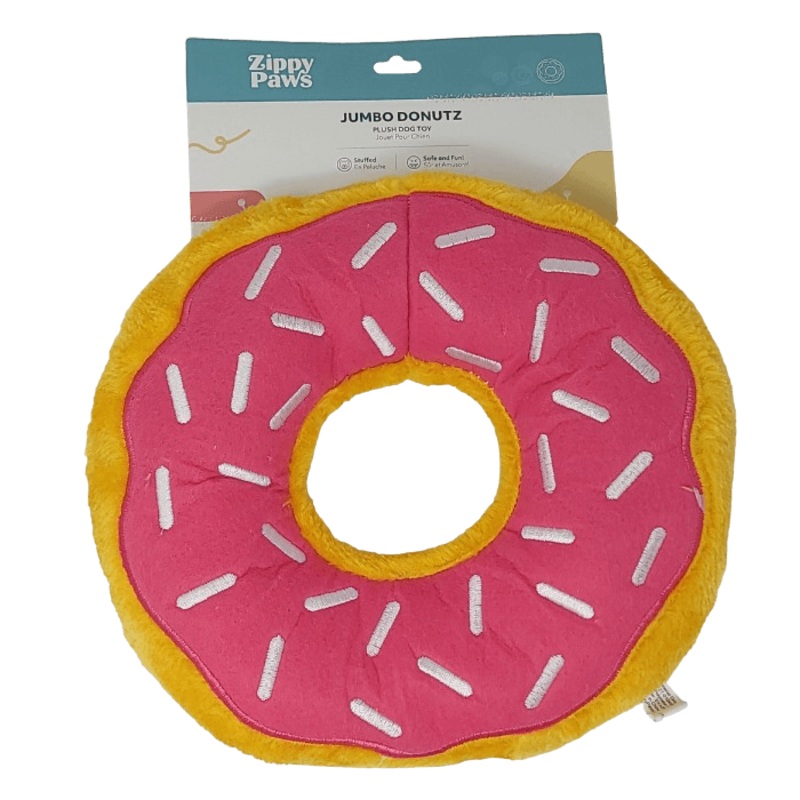 Jouet pour chien Zippy Paws Jumbo Donutz rose