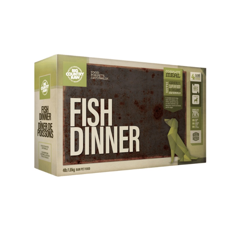 Nourriture crue Dner au poisson Big Country Raw 4 lb