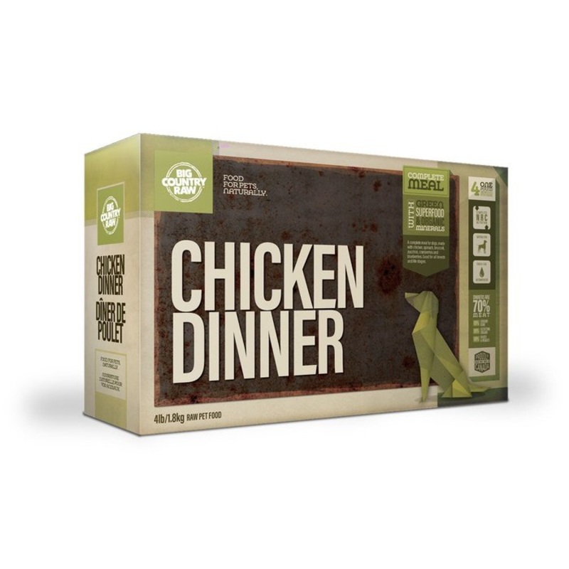Nourriture crue Dner au Poulet Big Country Raw 4 lb