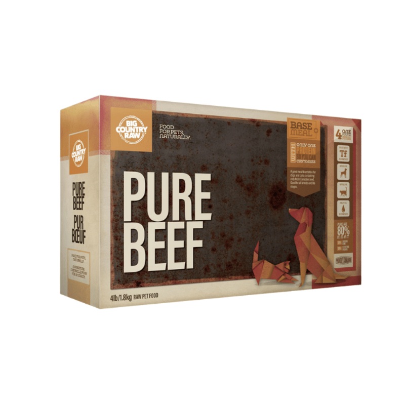 Nourriture crue PUR boeuf Big Country Raw 4 lb