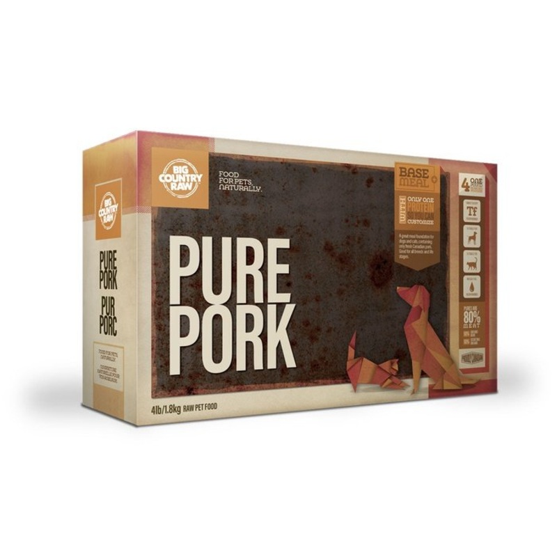 Nourriture crue PUR porc Big Country Raw 4 lb