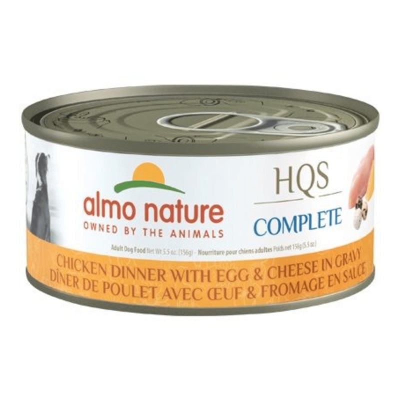 Nourriture  humide pour chiens - complte HQS Poulet avec fromage et oeuf 156g