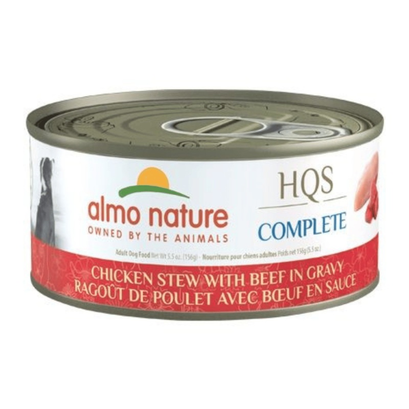 Nourriture humide pour chiens - Complte HQS Ragot De Poulet Avec Boeuf En Sauce - 156g