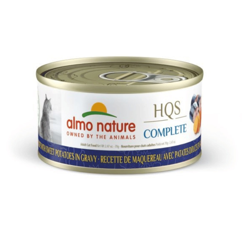 Nourriture pour chats HQS Complte - maquereau et patate douce en sauce 70g