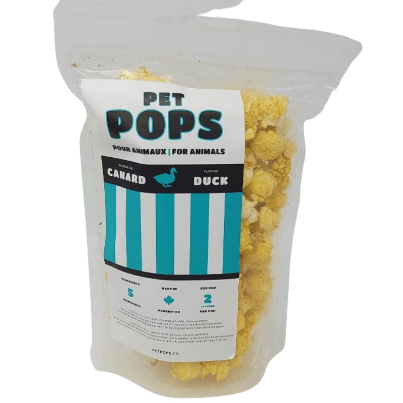 Popcorn pour chiens au canard