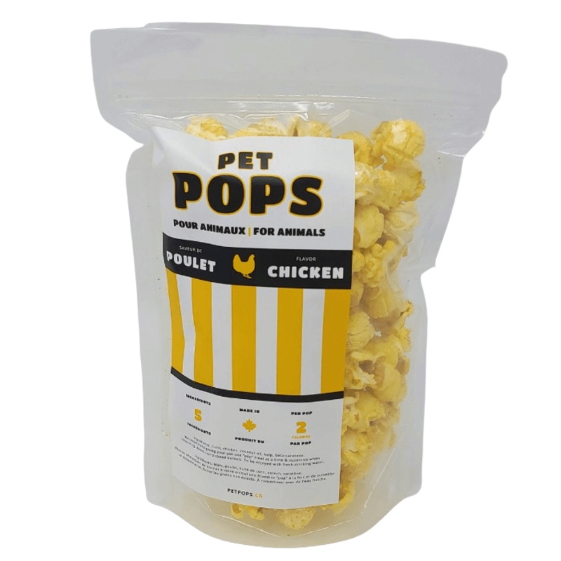Popcorn pour chiens au poulet