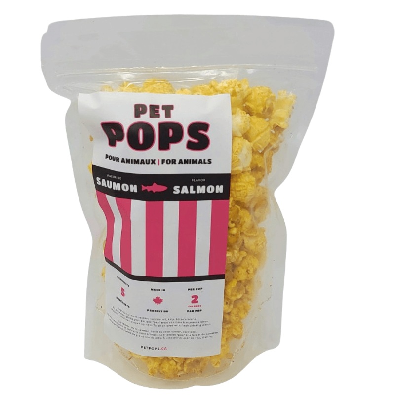 Popcorn pour chiens au saumon
