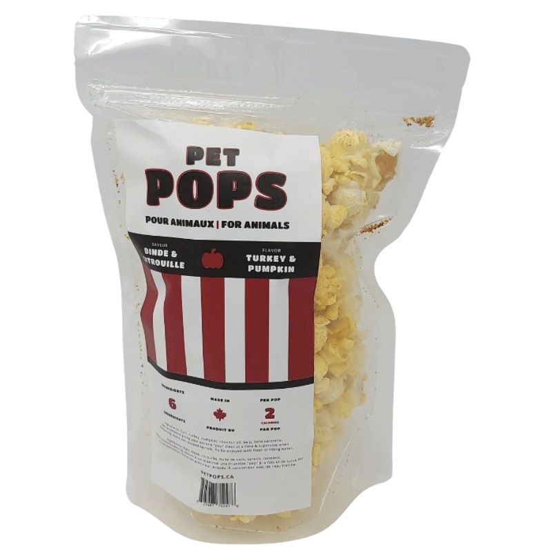 Popcorn pour chiens dinde et citrouille