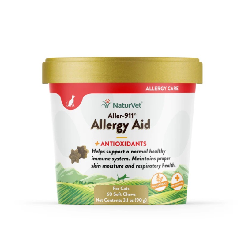 Aller-911 aide aux allergies + antioxydants pour chat 60 bouches  croquer