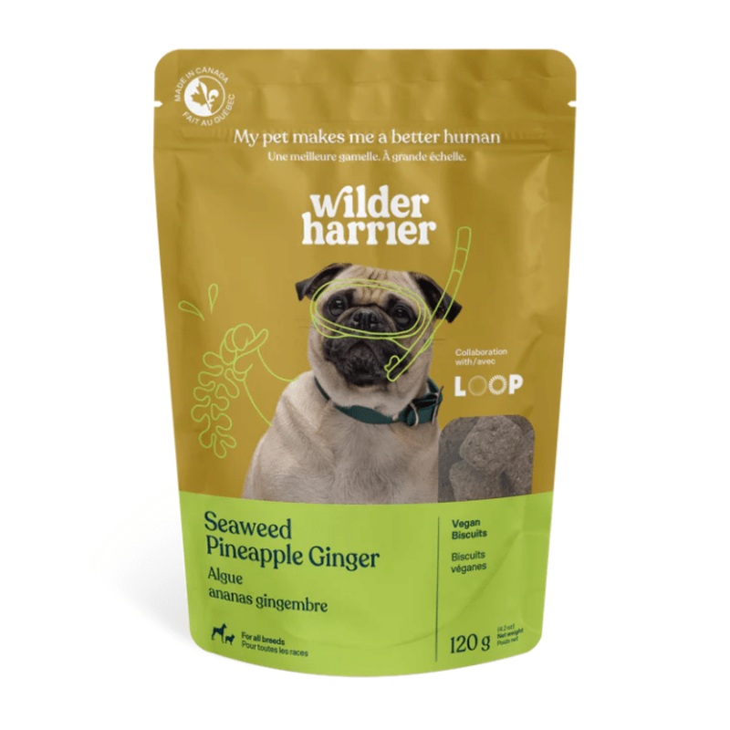 Biscuits vganes aux algues pour chiens - Ananas et gingembre 120g
