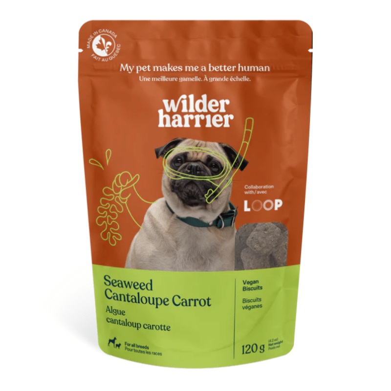 Biscuits vganes aux algues pour chiens - Cantaloup et carotte 120g