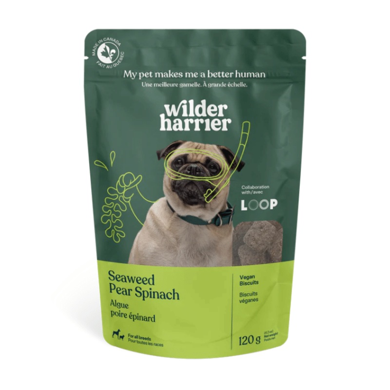 Biscuits vganes aux algues pour chiens - Poire et pinard 120g